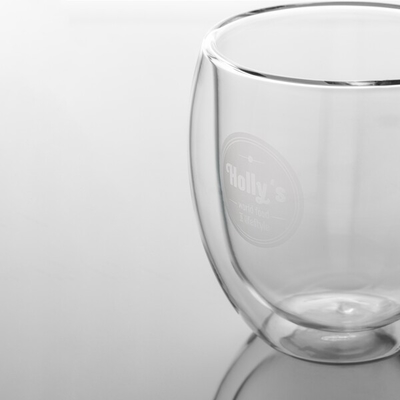 copos de café fundidos de vidro bebendo do vidro de Borosilicate da boca 15oz da parede do dobro 430ml