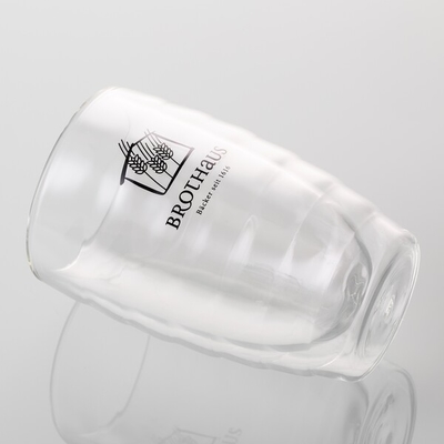 Clear Heat Resistant Double Insulated Glass Coffee Cups 275ml Hand Blown 9 Oz