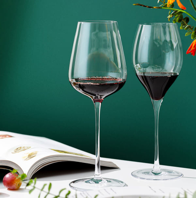 18 Ounce Glass Drinking Goblets Transparent 515ml Long Stem Crystal Wine Glasses
