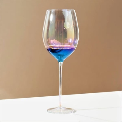 Rainbow Red Wine Glass Drinking Goblets Long Stem 750ml Lead Free Mouth Blown
