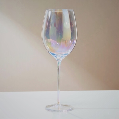 Rainbow Red Wine Glass Drinking Goblets Long Stem 750ml Lead Free Mouth Blown
