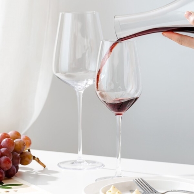 All Purpose Crystal Mouth Blown Wine Glasses Long Stem 500ml 17.6 oz