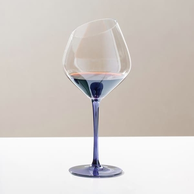Les gobelets 550ml potables en verre sans plomb 19 onces ont pêché les verres de vin iridescents