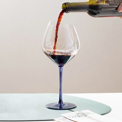 Les gobelets 550ml potables en verre sans plomb 19 onces ont pêché les verres de vin iridescents