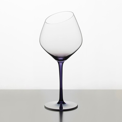 Les gobelets 550ml potables en verre sans plomb 19 onces ont pêché les verres de vin iridescents