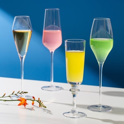 Sparkling Wine Glass Drinking Goblets 8 Ounce Crystal Tulip Champagne Glasses