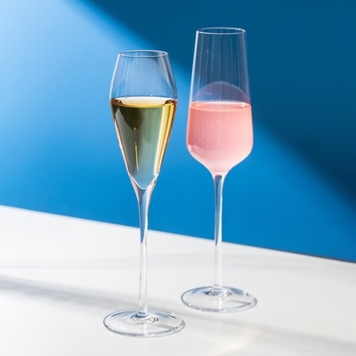 Sparkling Wine Glass Drinking Goblets 8 Ounce Crystal Tulip Champagne Glasses
