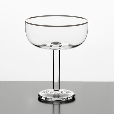 Starker Stamm-trinkende Glasbecher 10 Unzen-mundgeblasenes Gold Rim Cocktail Glasses