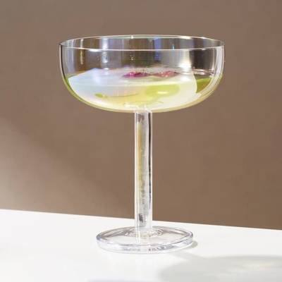 schillerndes schweres Martini-Glas der Basis-285ml 10 Unze-Regenbogen Champagne Coupe Glasses