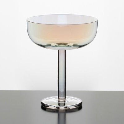 schillerndes schweres Martini-Glas der Basis-285ml 10 Unze-Regenbogen Champagne Coupe Glasses