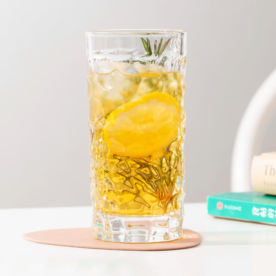 Crystal Highball Glass Drinking Cups 320ml Pressed Tumblers 11.2Oz Lead Free