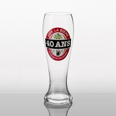 Hand Blown 700ml Crystal Glass Drinking Cups Lead Free Custom Pilsner Beer Glasses
