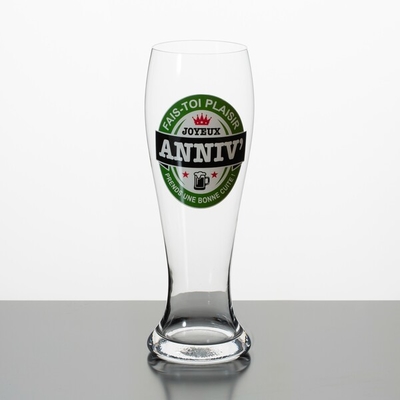 Large Pilsner Custom Printed Beer Glasses Transparent 700ml 24.5 Ounce