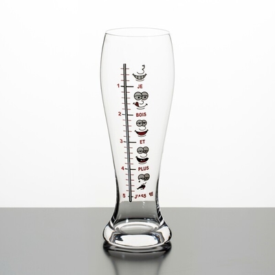 Large Pilsner Custom Printed Beer Glasses Transparent 700ml 24.5 Ounce