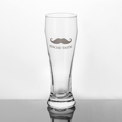 Handmade Glass Drinking Cups 18Oz Tall Pilsner Glasses Clear 510ml