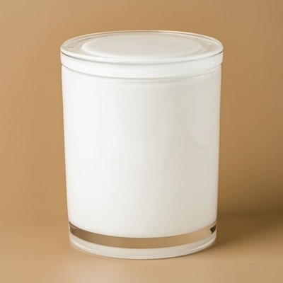 Bougeoirs de verre vides du cylindre 430ml pots de bougie de 15 onces avec des couvercles