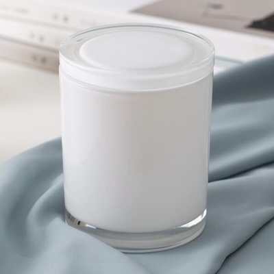 Bougeoirs de verre vides du cylindre 430ml pots de bougie de 15 onces avec des couvercles