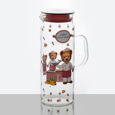 48 Unze-Borosilicat-Glas-Wasser-Pitcher mit dem Tüllen-Mund hitzebeständig durchgebrannt