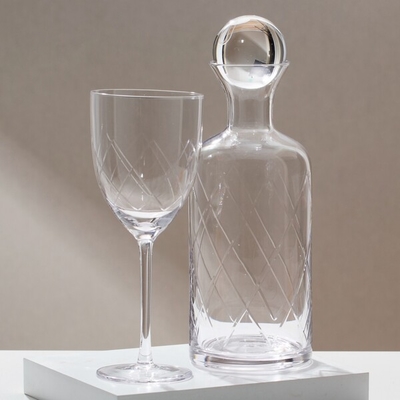 Glas-42 Flasche des Unzen-Klarglas-Karaffe-mundgeblasene 1200ml mit Stopper