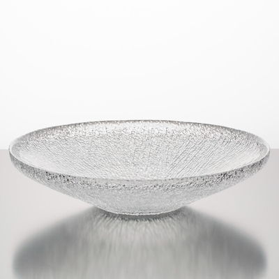 Extra Large Clear Glass Fruit Bowl Centerpiece 30cm Bowls And Plates Machine Made